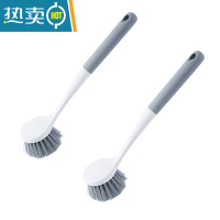 敬平不脏手长柄锅刷家用不粘锅锅刷厨房清洁工具洗碗刷强力去污刷子 2件