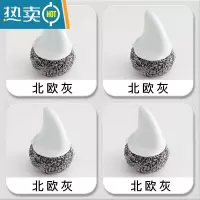 敬平家用去油污厨房用品长柄刷子钢丝刷带柄铁丝清洁球锅刷家居洗锅 北欧灰 4个 (鲨鱼锅刷)