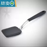 敬平创意硅胶洗锅刷厨房不粘油清洁刷不粘锅去污刷家用长柄刷锅碗器 E84-A-深灰色刷子