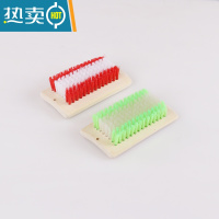 敬平洗鞋涮子 家用 强力长柄刷子运动鞋清洁多功能硬毛小鞋刷卫生间 2个方竹板鞋刷颜色随机