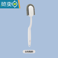 敬平鞋刷子家用器多功能无死角刷鞋长柄软毛洗鞋刷不伤鞋专用清洁刷 U型-白色