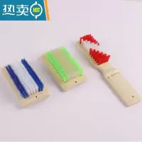 敬平加厚长柄木质洗鞋刷竹子鞋刷硬毛洗衣刷地板刷子木刷藤凉席清洁刷 1个长柄2个方板鞋刷颜色随机 460