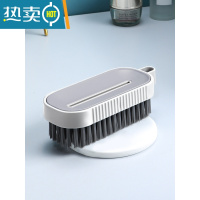 敬平鞋刷软毛家用不伤鞋专用刷鞋器洗鞋板刷多功能清洁刷洗衣刷子 灰白撞色软毛洗衣刷[一只装]