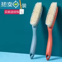 敬平鞋刷长柄不伤鞋专用鞋刷子家用硬毛刷鞋擦器清洁板刷洗衣刷套装 软硬适中[鞋刷2个装]靛蓝色+砖红色(挂钩