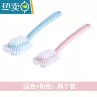 敬平五面鞋刷子家用洗衣刷不伤鞋软毛鞋刷鞋子器洗鞋专用刷子衣服刷 [蓝柄+粉柄]五面鞋刷*2把