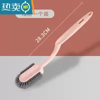 敬平鞋刷子多功能软毛刷鞋子器不伤鞋无死角长柄鞋刷家用清洁专用刷 粉色升级款[不伤鞋]收藏加购优先发货