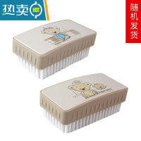 敬平家用大号方形刷子洗衣刷塑料软毛清洁鞋刷子洗衣服硬毛板刷鞋刷 深卡其布色