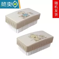 敬平家用大号方形刷子洗衣刷塑料软毛清洁鞋刷子洗衣服硬毛板刷鞋刷 深卡其布色