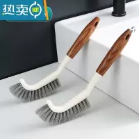 敬平浴室卫生间长柄硬毛刷子 家用地板刷浴缸墙面瓷砖缝隙清洁刷器J 缝隙清洁刷2个装
