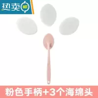 敬平6件套长柄海绵刷地板刷纳米海绵擦马桶刷厕所刷浴缸刷厨房清洁刷 1个手柄(粉色)+3个海绵头刷子