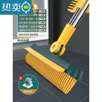 敬平卫生间地板刷洗地刷浴室地缝刷瓷砖长柄硬毛洗墙厕所清洁刷子器 黄绿色[硅胶基础款/清洁无死角]送拖把夹
