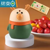 敬平小鹿牙签盒家用按压式自动弹出创意卡通轻奢时尚客厅便携式牙签筒 绿色+200支牙签