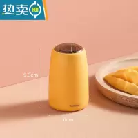 敬平牙签筒牙签盒家用个性创意自动弹出按压式商用轻奢时尚牙签罐 牙签筒黄色(快速出签)