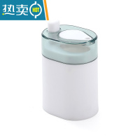 敬平牙签盒按压式创意家用个性罐筒北欧ins网红轻奢酒店专用餐厅 灰白1个装[可存放150根左右]