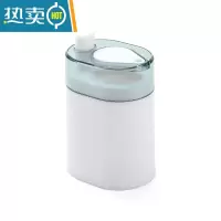 敬平牙签盒按压式创意家用个性罐筒北欧ins网红轻奢酒店专用餐厅 灰白1个装[可存放150根左右]