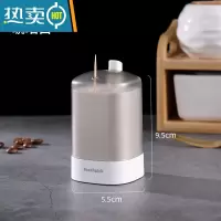敬平牙签盒按压式创意家用个性罐筒北欧ins网红轻奢酒店专用餐厅 琥珀白 1个装[可存放150根左右]