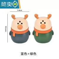 敬平小鹿牙签盒家用个性创意自动弹出按压式牙签筒高颜值轻奢卡通可爱 [2个装]绿色+蓝色送牙签一包 约1400-