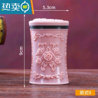 敬平欧式牙签盒创意家用客厅可爱牙签筒便捷旋转式牙签桶新品 旋转-粉底粉玫瑰