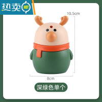 敬平2022新款牙签盒客厅家用创意麋鹿牙签筒按压式自动弹出牙签 深绿色单个