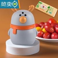 敬平小鹿牙签盒家用按压式自动弹出创意卡通轻奢时尚客厅便携式牙签筒 灰色+600支牙签