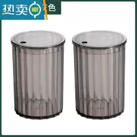 敬平轻奢牙签盒家用客厅创意牙签桶精致网红牙签罐收纳盒高颜值牙签筒 轻奢深灰[两个装]
