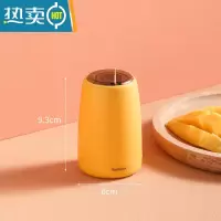 敬平家用牙签筒个性创意自动弹出按压式牙签盒商用轻奢时尚牙签罐 黄色(快速出签)