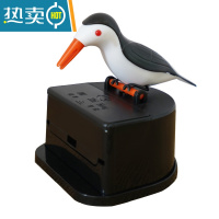 敬平网红智能小鸟牙签盒新款按压式个性卡通牙签筒客厅创意家用牙签罐 黑底下白上黑 尊版1个牙签