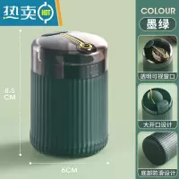 敬平牙签筒自动弹出家用个性创意细牙签盒按压式商用牙签罐 [墨绿]●一键出签