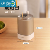 敬平牙签盒筒家用个性创意牙签桶收纳盒北欧按压商用轻奢自动弹出 [1个装]琥珀白.