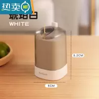 敬平牙签盒筒家用个性创意牙签桶收纳盒北欧按压商用轻奢自动弹出 [1个装]琥珀白.