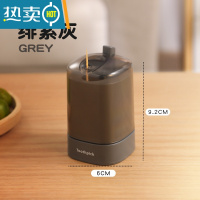 敬平牙签盒筒家用个性创意牙签桶收纳盒北欧按压商用轻奢自动弹出 [1个装]绯紫灰.