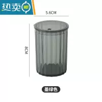 敬平牙签盒家用透明轻奢客厅牙签收纳盒时尚创意餐厅精致北欧风牙签罐 透明牙签盒[墨绿色]+牙签400只