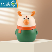 敬平网红牙签盒按压式弹出式牙签筒创意自动弹出家用卡通可爱风牙签罐 萌小鹿-墨绿[不送牙签]