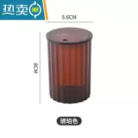 敬平牙签盒家用透明轻奢客厅牙签收纳盒时尚创意餐厅精致北欧风牙签罐 透明牙签盒[琥珀色]+牙签400只