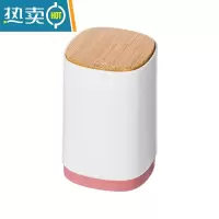 敬平简约实用牙签筒×北欧风牙签盒按压式自动牙签罐子酒店家用牙签盒 创意设计[蜜芽红]升降款 ★★★高端品质