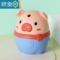 敬平按压式牙签盒创意自动弹出北欧ins餐厅个性牙签筒家用牙签罐 小猪牙签筒深蓝