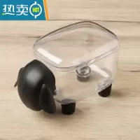 敬平牙签盒牙签筒创意家用厨房简约便携桶牙签罐牙签收纳盒杂物收纳罐 小绵羊牙签盒[黑]