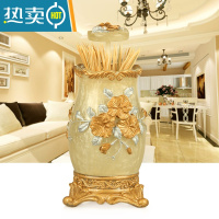 敬平牙签盒家用手压式牙签筒轻奢创意便携式简约收纳盒棉签盒收纳 浪漫庄园珍珠黄