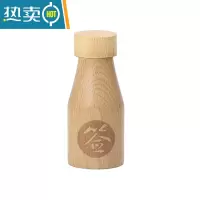 敬平木制牙签盒餐厅高端酒店家用牙签筒实木创意日式饭店定制logo 酒瓶形-全浅色