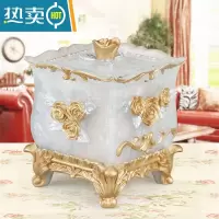 敬平牙签盒家用手压式牙签筒轻奢创意便携式简约收纳盒棉签盒收纳 二合一玫瑰珍白