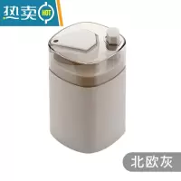 敬平网红牙签盒创意家用个性北欧ins客厅趣味筒自动按压式弹出 北欧灰