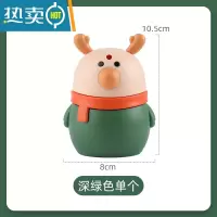 敬平2022新款牙签盒客厅家用创意麋鹿牙签筒按压式自动弹出牙签 深绿色单个