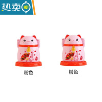 敬平猫牙签筒个性创意可爱卡通塑料牙签盒罐客厅饭店餐厅家用摆件 猫牙签筒(2个装)粉色送牙签500