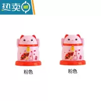 敬平猫牙签筒个性创意可爱卡通塑料牙签盒罐客厅饭店餐厅家用摆件 猫牙签筒(2个装)粉色送牙签500
