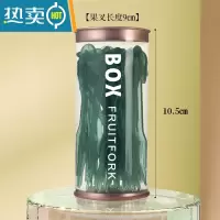 敬平水果叉套装可爱卡通甜品小叉子ins北欧风安全水果签果插家用欧式 森林绿--36支装