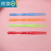 敬平水果叉子果签加厚单独包装鲜果切水果拼盘蛋糕叉塑料果插 竹节叉(彩色)简装 4800支