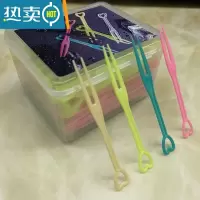 敬平水果叉塑料小叉子透明水果签点心蛋糕叉单独包装果盘叉 精美家庭装-心形四色200支