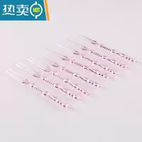 敬平塑料水果叉创意KTV果叉家用小叉子水果签果插透明竹节叉 粉色 一斤装380支