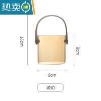 敬平水果叉子家用高端甜品叉收纳罐套装小叉子轻奢水果签果插不锈钢 香槟色收纳罐