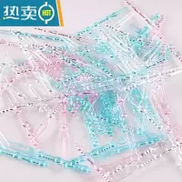 敬平塑料水果叉创意KTV果叉家用小叉子水果签果插透明竹节叉 混色 一斤装380支